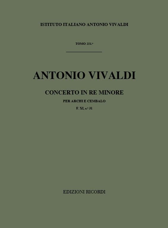 Concerti Per Archi E B.C.: In Re Min. Rv 128
